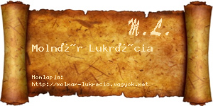 Molnár Lukrécia névjegykártya